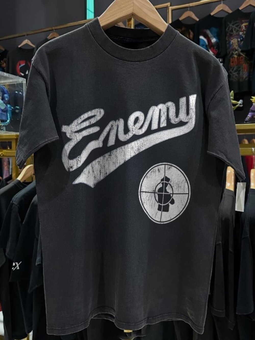 1991 Public Enemy Crosshair Rare  Black T-Shirt